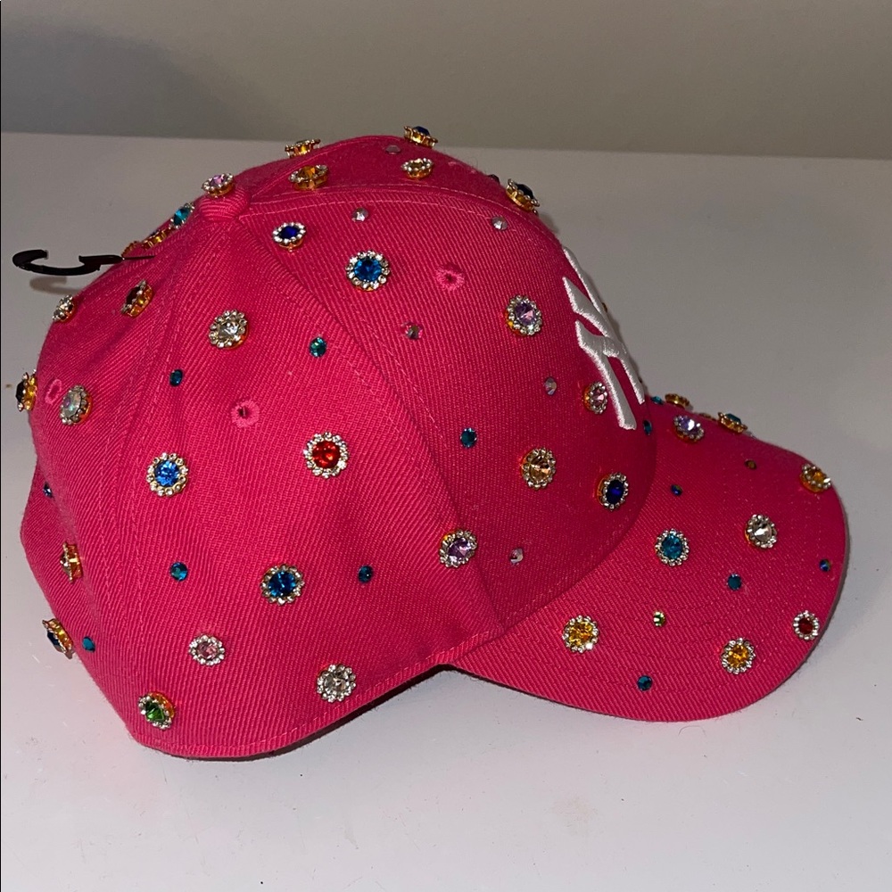 Pink Embellished Baseball Cap - Picture 3 of 6